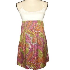 Alice & Trixie Silk Retro Paisley Baby Doll Summer Dress Small